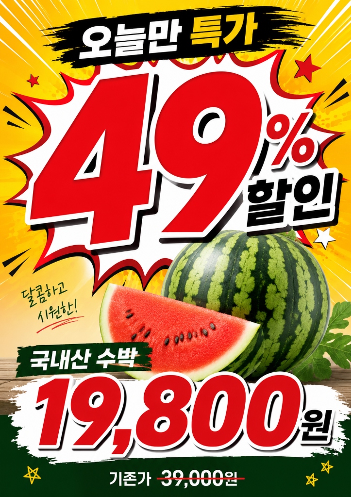 파격 할인 포스터 예시